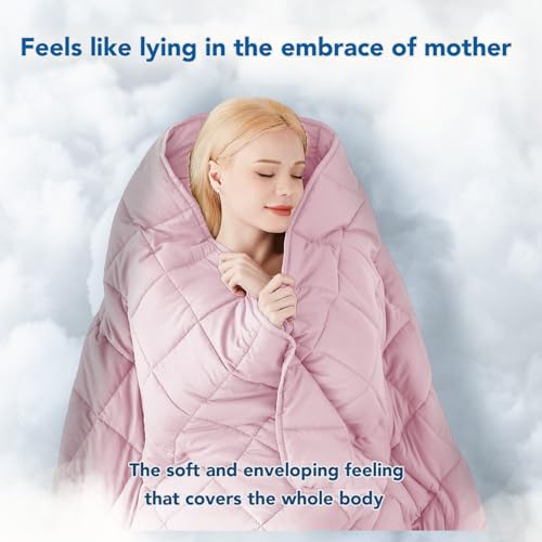 Topcee Weighted Blanket for Adults (15 lbs, 48" x 72") Twin Size Soft Cooling Heavy Blanket Sleeping, Apply to 130-160 lbs Body, Thick Breathable Blanket with Glass Bead, Easy Care