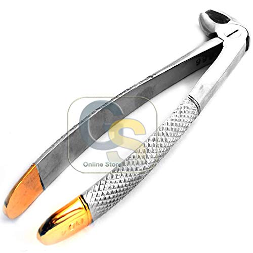 G.S New Dental EXTRACTING Forceps # MD4 Gold Plated