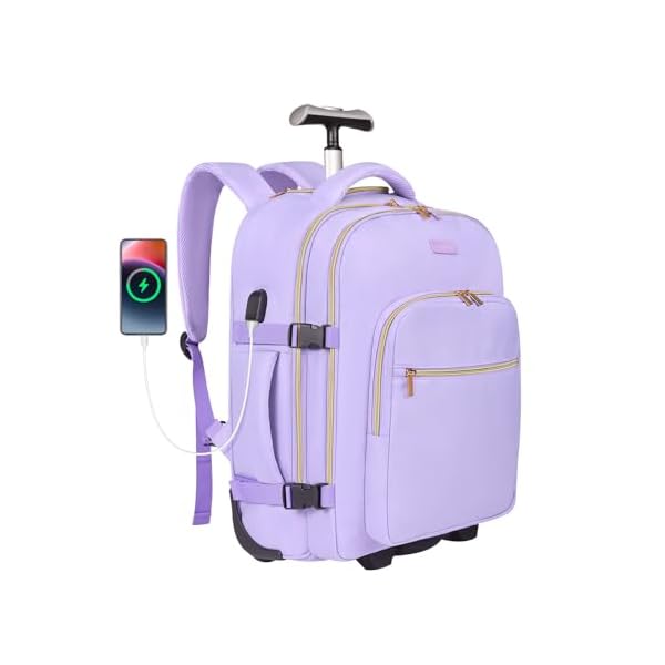 DEVPNR Rolling Backpack for Women