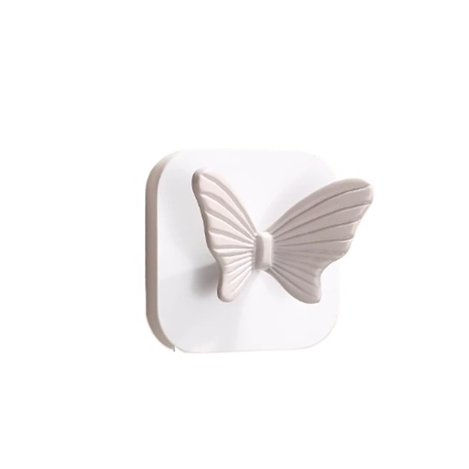 xN4gU9jf3c Bedroom Wood Wall-Mounted Coat Rack with Creative Butterfly Hangers No Drilling Required Storage(White)