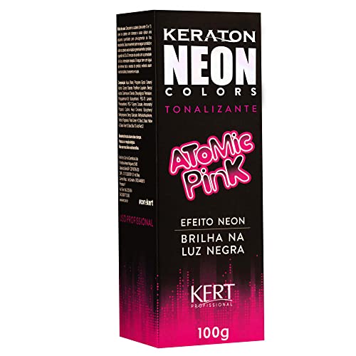 Coloração semi-permanente em creme para cabelos, Sem amônia com cistina, Neon Colors, 100 g, Keraton