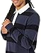 Amazon Essentials Men's Rugby Sweater, Dark Navy Stripe, Large