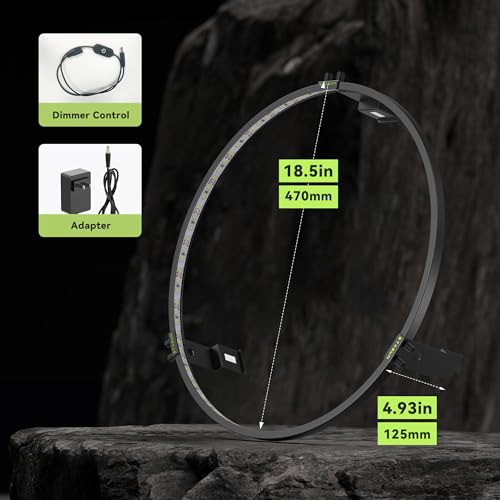 STASUN 360° Dartboard Ring Light, Dimmable Magnetic LED Dart Board Lighting System, 12W 6500K White Light for Shadow-Free Visibility in Home Bars, Game Rooms & Dartboards - image 3