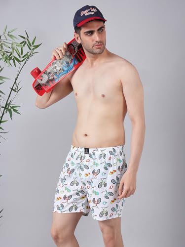 Image of Urban Scottish Ultra-Comfortable Men's Boxer Pants (Pack of 4), 100% Cotton with Stylish Print, Soft & Stretchy Elastic Waist Band, Dynamic Movement & Hardwearing Stitching,Breathable Gentle Snug Fit