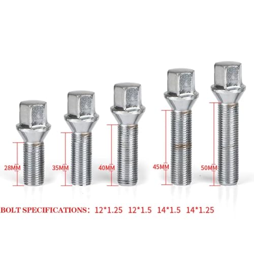 Pernos de rueda rosca M14x1.5 longitud 35mm compatibles con BMW 5