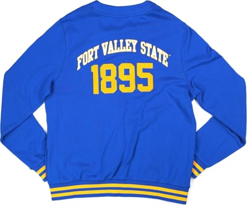 Big Boy Fort Valley State Wildcats S6 Mens Cardigan [Royal Blue] - ID#71116-146-85-0-02