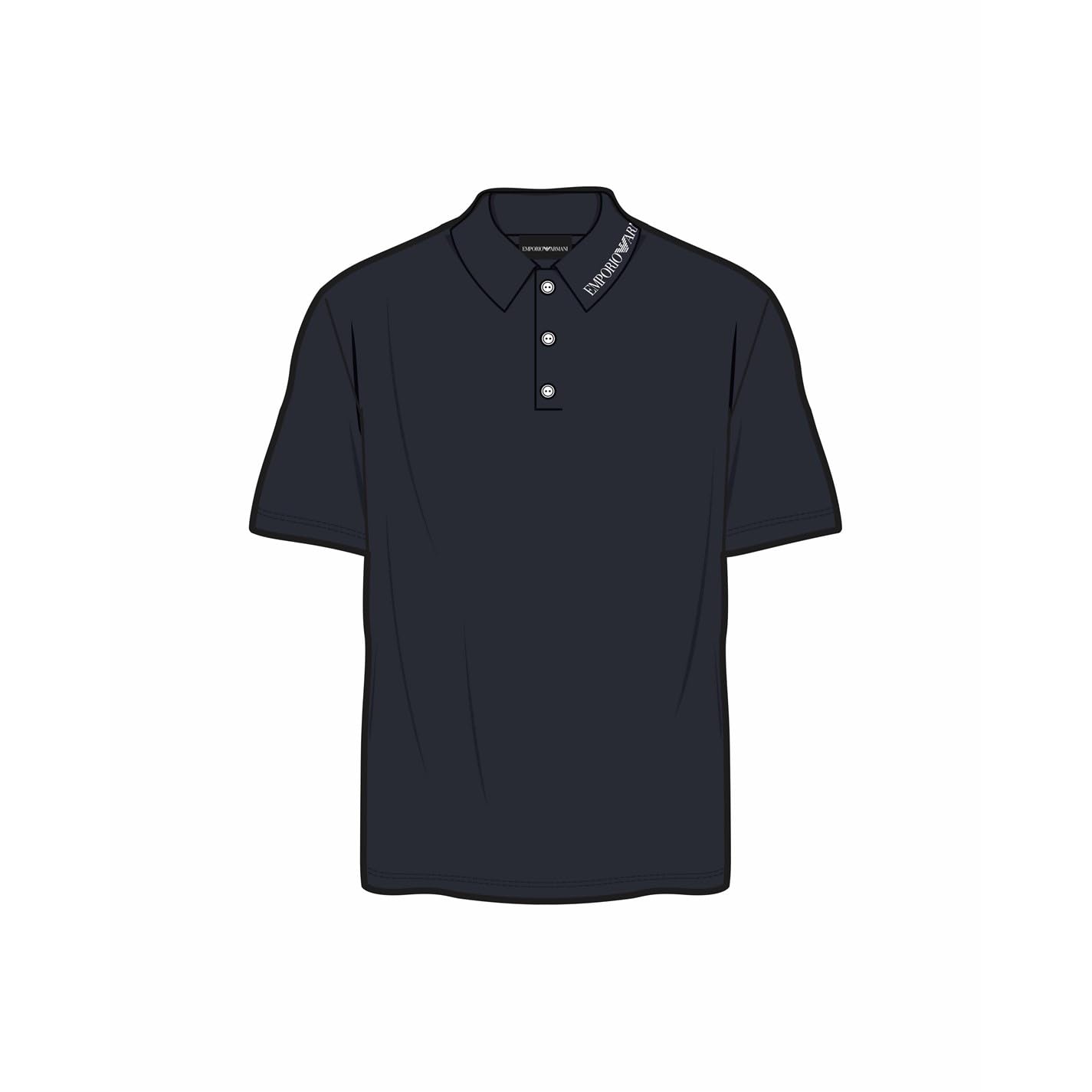 Emporio Armani Men's Blue Short Sleeve Polo Shirt in Size L, Sports Direct