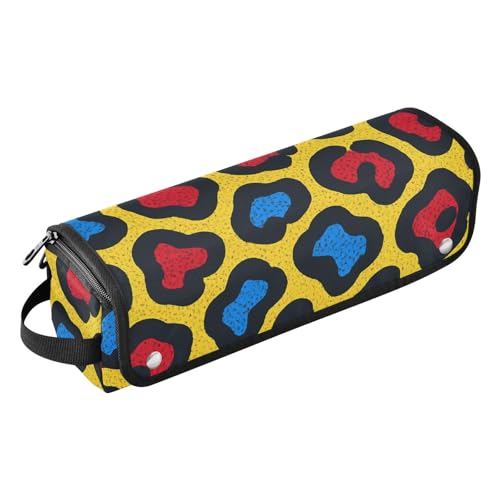 Organizador de herramientas para el cabello 2 en 1 y tapete resistente al calor con cremallera, bolsa de almacenamiento para planchas, alisadores, rizadores, estilo leopardo portátil miniatura 1