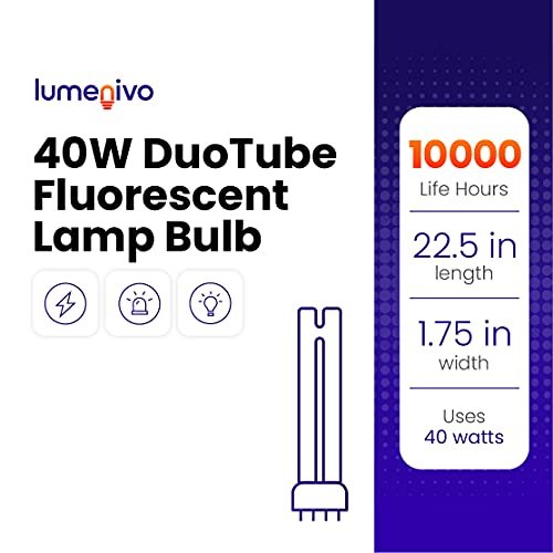 Lumenivo 40 Watt Replacement Bulb For Philips Pl-L40W/835/4P/Rs/Is 3500K Cfl Duotube Fluorescent Lamp Bulb With 2G11 4 Pin Base - 1 Pack #TOP6