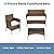 DUMOS Patio Furniture Set 4 Pieces, Outdoor Wicker Furniture with Coffee Table, Modern Rattan Patio Chairs Conversation Sets with Sofa for Garden, Terrace, Porch, Balconies, Lawns, Brown