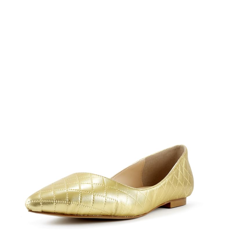 Viviano By Lidia Talavera | Ali | Gold Pointed-Toe Flat | High Heels for Crossdressers, Transgender Women, Drag Queens & Men Who Love High Heels | Heels in Men's Shoe Sizes Up to Size 172