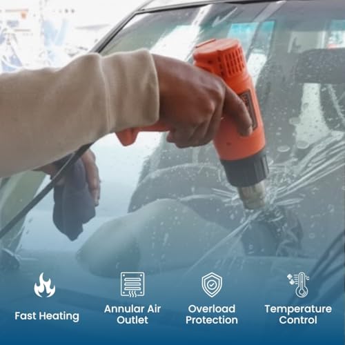 Image of SMART PACK Heat Gun for Shrink Wrapping, Drying Paint Coats, Remelting Adhesives, Candle Making | Dual Temperature Controller | High Speed Heat Shrink | Hot Air Gun and Bolts | SPS 750 Pack of 1