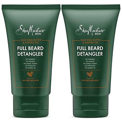 Shea Moisture Men Full Beard Detangler, Conditioner for Classic & Full Beard, Soften and Detangle Beard with Maracuja Oil & Shea Butter, Rich Moisturizer Beard Cream, Pack of 2 - 4 Oz Ea