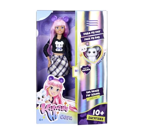 Simba Kawaii Hi Cora 105953976 - Muñeca de Moda móvil para peinar y peinar, muñeca...