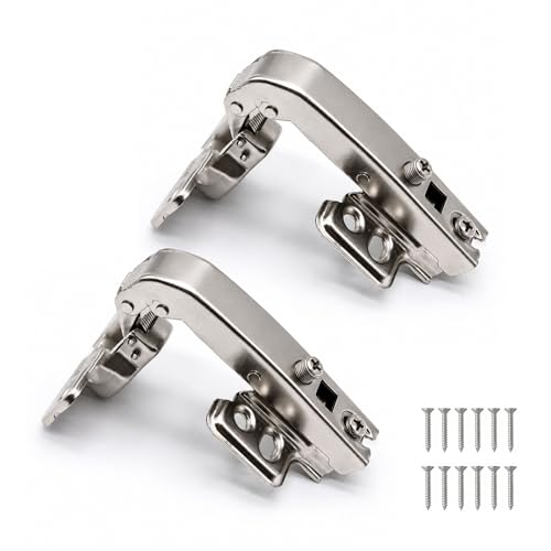 Image of VOLO Kitchen Corner Concealed Hinge with Screws - Full Overlay Concealed Cabinet Hinge for Modern Kitchens, Smooth Operation, Easy Access, Maximize Storage Space (90 Blind Corner 2D | Normal)