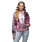 Boland - Chaqueta rave de aspecto metalizado, disfraz para hombre y mujer de estilo retro, disfraz de grupo para fiestas temáticas o carnaval