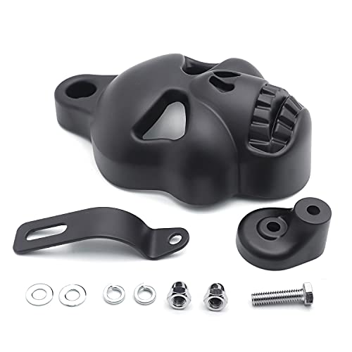 Httmt Mt246-005- Black Skull Horn Cover Compatible With H-D Big Twins V-Rods Stock Cowbell Horns 1992-2020 #TOP5