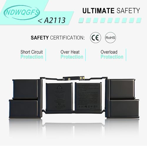 Image of A2113 A2141 Laptop Battery Replacement for MacBook Pro 16 inch A2141 Retina Series (Year 2019 2020) EMC 3347 MVVJ2xx /A MVVK2xx /A MVVL2xx /A MVVM2xx /A