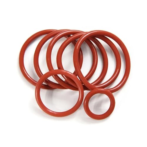 Joint torique rouge VMQ 2mm épaisseur OD 19mm pour étanchéité haute température