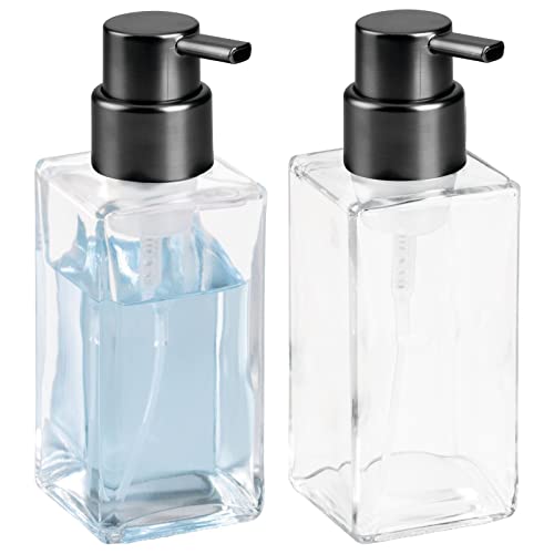 mDesign Foaming Glass Soap Dispenser 2 Pack