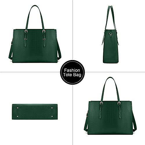 Image of Laptop Bag for Women 15.6 Inch Laptop Tote Bag Leather Classy Computer Briefcase
