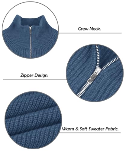 Image of TIYOMI Women Plus Size Tops Long Sleeves Mock Neck Sweaters Knit Pullover Sweater Adjustable Zipper Fall Autumn Winter Shirt