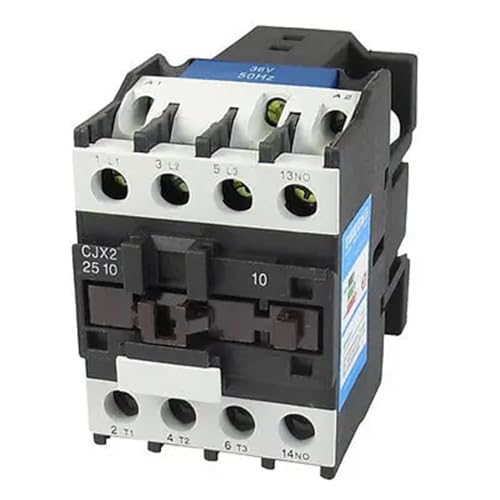 Contacteur triphasé 660V 40A CJX2-2510 bobine 36V rail DIN 3 pôles NO