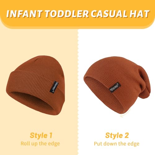 Image of Century Star Kid's Soft Slouchy Beanie Hat Toddlers Winter Cute Cuff Baggy Hip-hop Hat Boys Girls Youth Knit Skull Cap