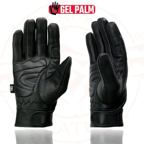 Image of Milwaukee Leather Men's Leather Motorcycle Gloves - Gel Padded Palm, Adjustable Wrist, Riding Gloves - 5X-Large
