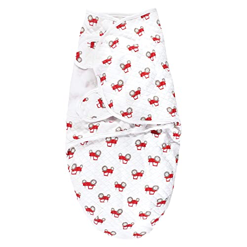 Image of Hudson Baby Unisex Baby Quilted Cotton Swaddle Wrap 3pk, Boy Farm Animals, 0-3 Months