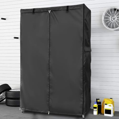 Cubierta de estantería resistente al polvo con ventana frontal transparente para sótano 3