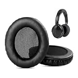 HTINDUSTRY 交換用イヤーパッドクッション Ausdom M04 ヘッドフォンイヤーパッド対応 ソフトプロテインレザー/メモリーフォーム付き