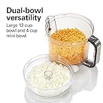 Hamilton Beach Big Mouth Duo Plus 12 Cup Food Processor & Vegetable Chopper with Additional Mini 4 Cup Bowl, Black (70580) - Image 2