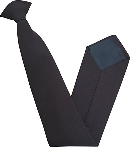 Great British Tie Club, cravatta con clip da uomo, in tinta unita Brown Taglia unica