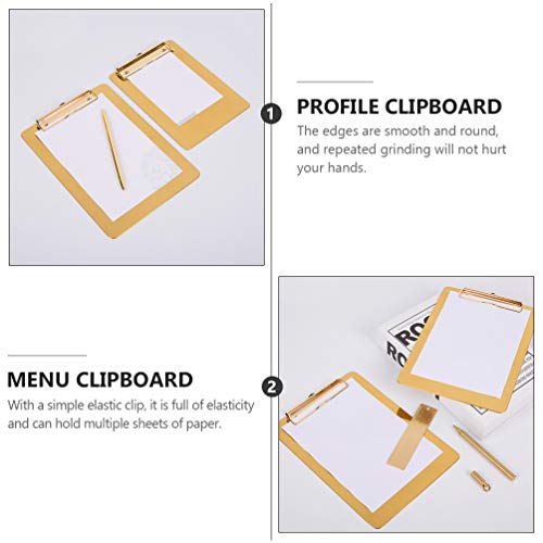 SOIMISS Metal Clipboard Reciclado Documento Titular Menu de Tamanho Carta Folha De Papel Clipe de Ar