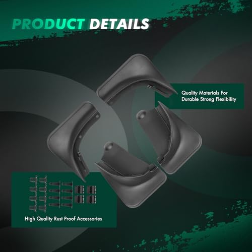 Image of SCITOO 4PCS Mud Flaps Front & Fear Splash Guard Set Suitable for Tesla Model Y 2020-2024 Batt ‎CA164,‎APSG0395PC
