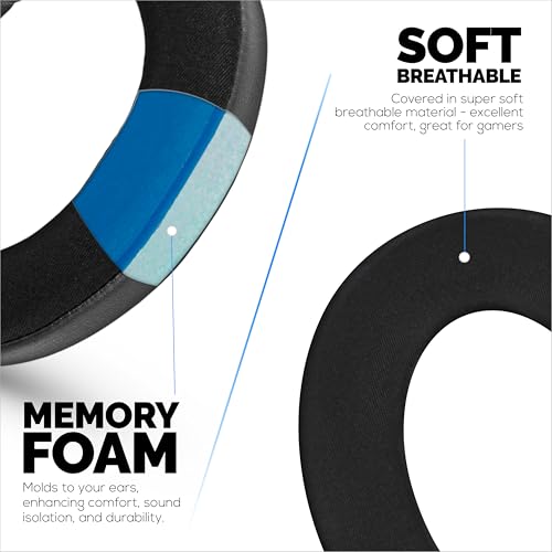 Almohadillas hybrid para Bose QC Ultra Gen 1 y Gen 2 inalámbricos. Cojines gaming con gel refrescante, tela super suave y espuma viscoelástica gruesa, comodidad adicional - por Brainwavz miniatura 5