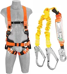 Cinto Segurança Paraquedista 5 Argolas + Talabarte Y Com Abs