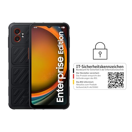 Samsung Galaxy Xcover7 Pro, Robustes AI Smartphone ohne Vertrag, Android-Handy mit Knox Suite, 6 GB RAM, 128 GB Speicher, 50-MP-Kamera, Awesome Graphite, 3 Jahre Herstellergarantie