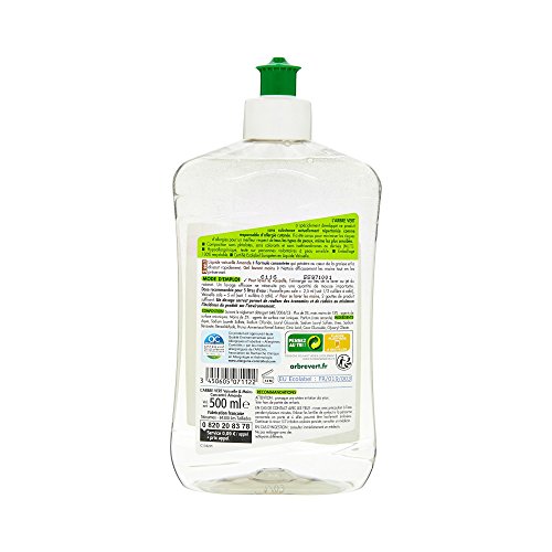 Liquide Vaisselle Amande Hypoallergénique Peaux Sensibles Ecologique 'arbre Le Flacon De 500ml - vue 3
