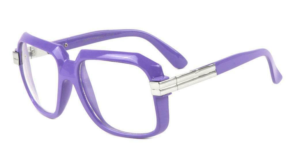 Dweebzilla Gazelle Emcee Oversized Square Sunglasses Neon Frames w/Clear Lense