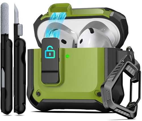 Image of RFUNGUANGO for AirPods 5 /4 Case (2026 /2024) with Lock, Army Green