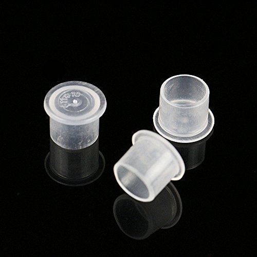 Tattoo Ink Caps Medium - 1000PCS Disposable Plastic Tattoo Ink Cap with Base Tattoo Cups for Tattooing, Tattoo Ink, Tattoo Supplies (14 * 12mm)
