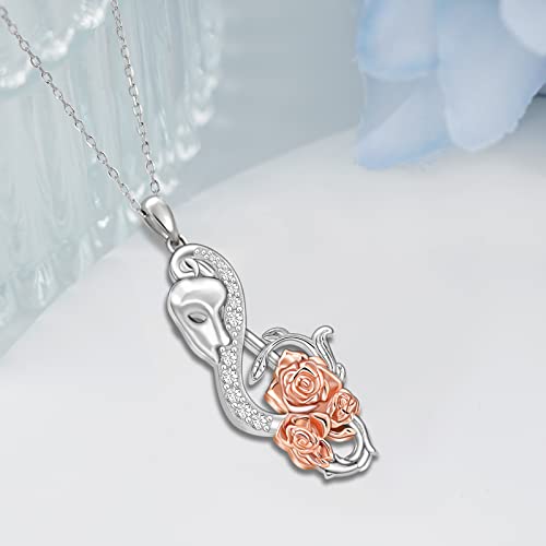 Phantom of the Opera Necklace 925 Sterling Silver Phantom of the Opera Merchandise Necklace Broadway Music Theater Gifts for Women Men3