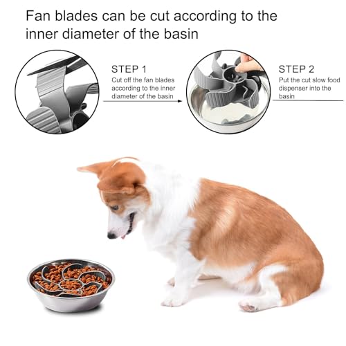 Anti Schling Napf Hund Schlingnapf Hunde Langsamer Fressnapf Hundenapf Langsam Fressen trockenfutter Slow Feeder Hundenäpfe Einfügung Reduzieren Übermäßiges Essen Schneidbar für Katzen Haustiere