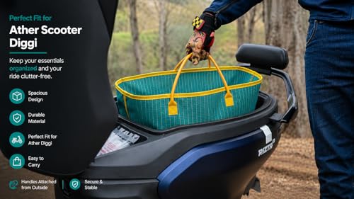 Image of Scooter Diggi Organizer Bag Compatible with Ather Rizta | Large Capacity Under Seat Storage Basket | Easy Carry Handle Design