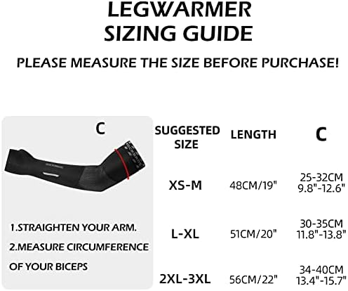 ROCKBROS Unisex Arm Sleeves Winter Cycling Thermal Leg Warmers Double Anti-slip Knee Protection Arm Warmers UV Sun Protection Windproof Warm for Cycling Hiking Running Outdoor S-3XL