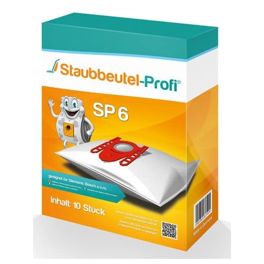 20 Staubsaugerbeutel geeignet für Siemens Z4.0 Z 4.0 Z3.0 Z 3.0, Made in Germany (SP6 mit Kunststoffkopf) von Staubbeutel-Profi®