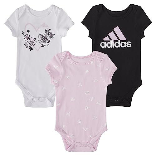 adidas baby-girls 3-pack Short Sleeve Bodyshirt SetBaby and Toddler Sleepers