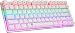 60% Mechanical Gaming Keyboard, E-Element Z88 with Blue Switches, Rainbow LED Backlit, Water Resistant, Compact 81 Keys Anti-Ghost, White and Silver